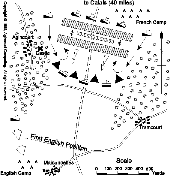Map of Agincourt Battlefield